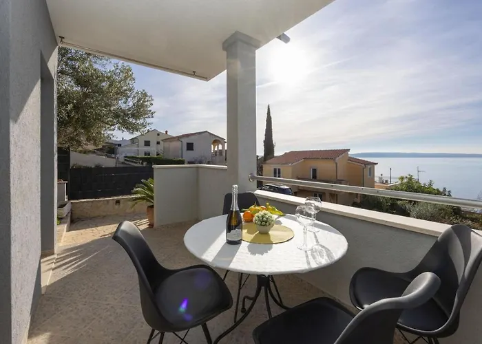 Apartman In Okrug Gornji With Sea View, Air Conditioning, Wifi, Washing Machine 5049-1